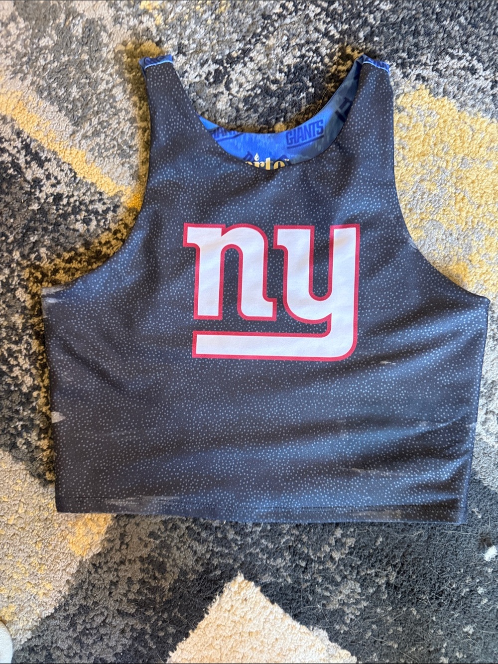 NY Logo Black Crop Top - Women's Sports-Inspired Tank